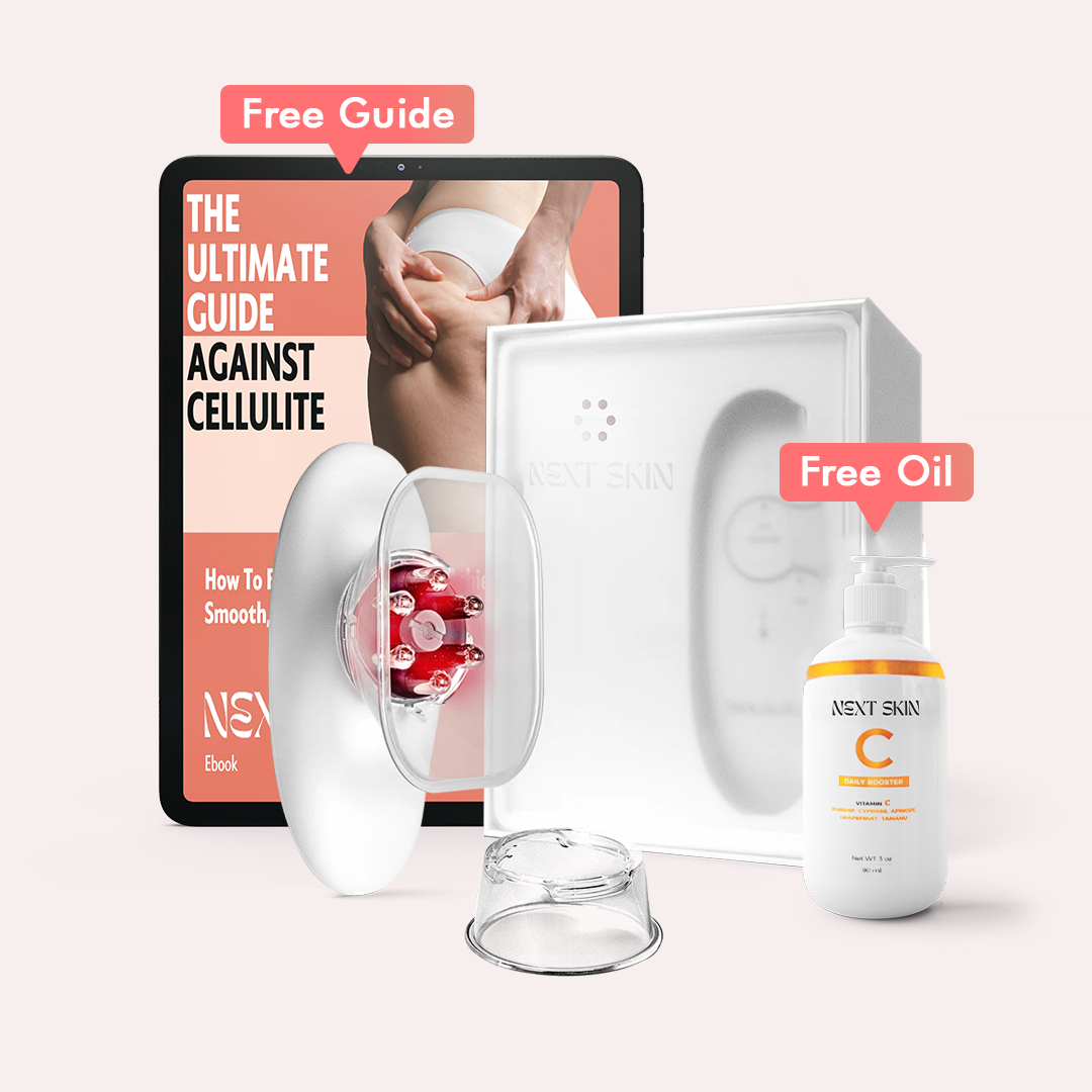 Le PACK NextSkin Pro™ (Votre Appareil anti-cellulite + 1 Huile de Vitamine C offerte et 1 E-book offert)